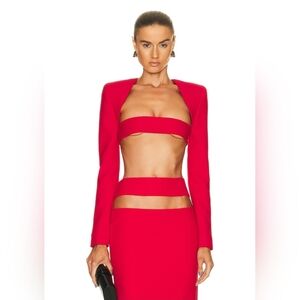 Monot Crop Jacket Red